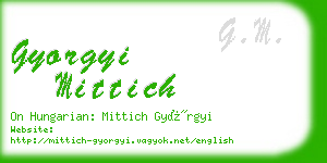 gyorgyi mittich business card